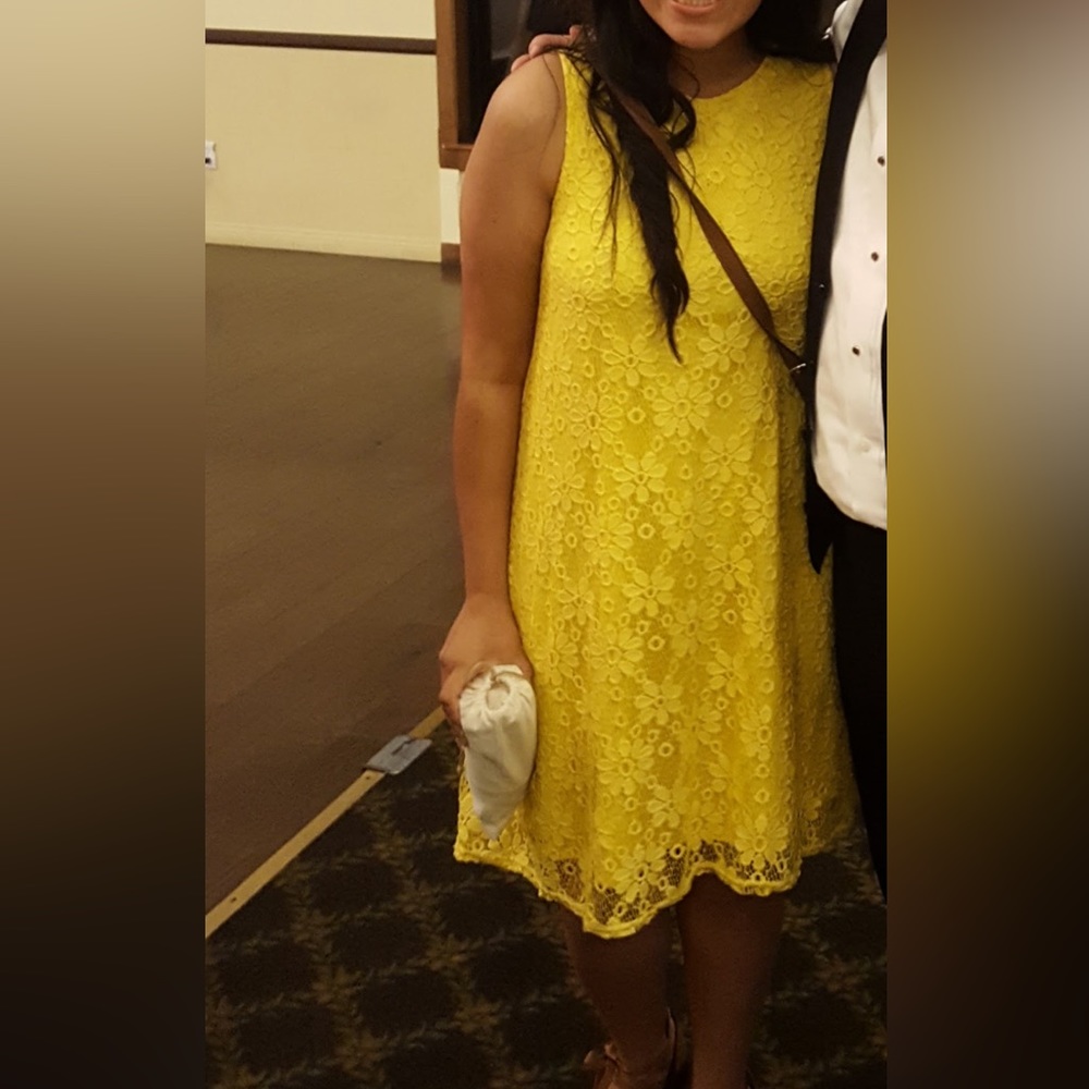 Summer Yellow Lace Dress